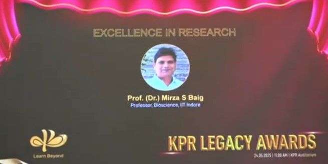 KPR Legacy Award 2025 for Excellence in Research